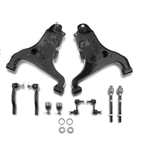 10x Front Control Arm w/Ball Joint Sway Bar Link Tie Rod End for Nissan INFINITI