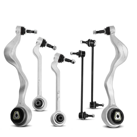 6x Front Lower Control Arm w/Ball Joint Sway Bar Link for BMW E90 325i 328i 335i
