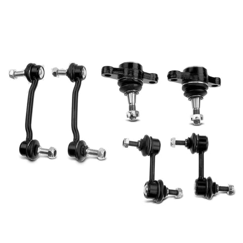 6Pcs Front & Rear Sway Bar Link w/ Ball Joint for Hyundai Sonata 06-10 Azera Kia