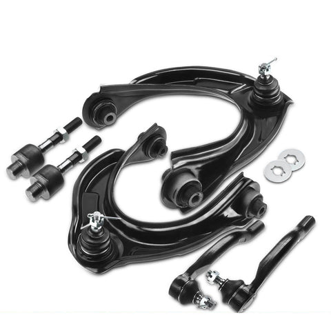 6pcs Front Control Arm w/ Ball Joint Tie Rod End Kit for Honda Accord 2008-2012