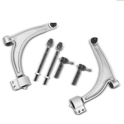 6Pcs Front Control Arm w/ Ball Joint Tie Rod End for Chevrolet Malibu Pontiac G6