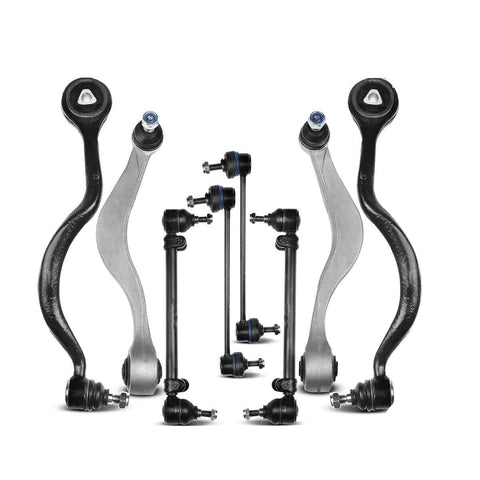 Set of 8 Front Upper Lower Control Arm Sway Bar Tie Rod for BMW E32 735 740 i iL