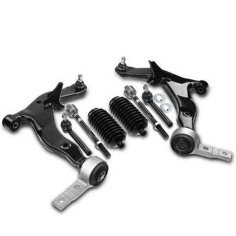 8x Front Lower Control Arm w/ Ball Joint Tie Rod End for Nissan Murano 2003-2004