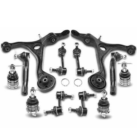 12Pcs Front Lower Control Arm w/Ball Joint Stabilizer Bar Link for Honda Accord