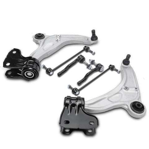 6pcs Front Lower Control Arm with Bushing Sway Bar Tie Rod Kit for Ford Edge MKX