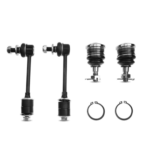 4pcs Front Upper Stabilizer Bar End Link & Ball Joint for Toyota 4Runner Tundra