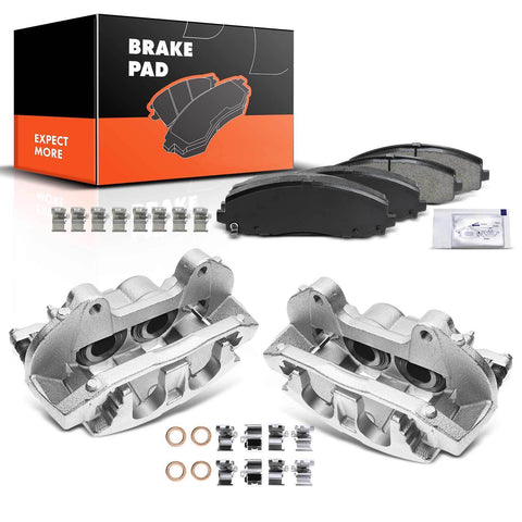 Front Brake Caliper w/ Bracket & Ceramic Brake Pad for Dodge Journey 2012-2019