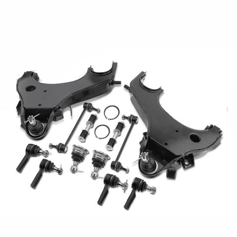 12pcs Front Lower Control Arm Ball Joint Tie Rod Bar Link Kit for Nissan Xterra