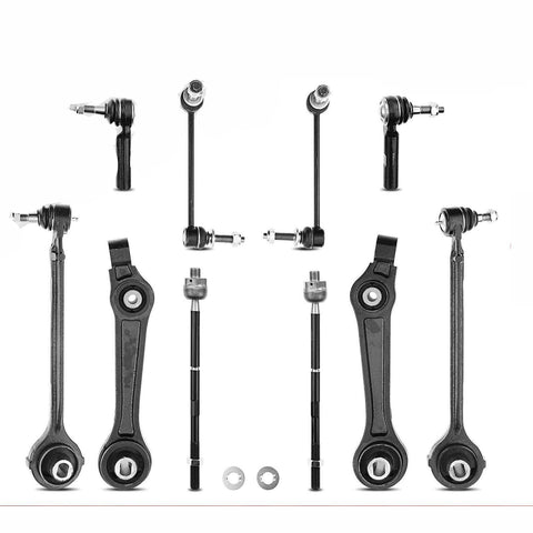 10x Front Control Arm w/ Ball Joints Sway Bar Link Tie Rod End for Chrysler 300