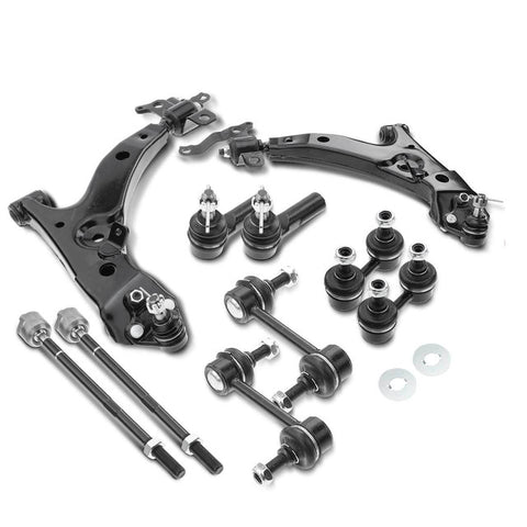 10Pcs Front Lower Control Arm Sway Bar End Links Tie Rod Ends for Toyota Corolla
