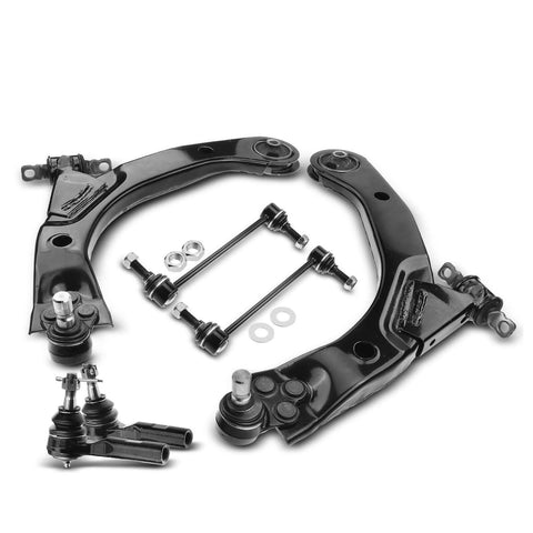 6x Front Control Arm w/ Ball Joint Tie Rod End Kit for Chevy Cobalt HHR Pontiac