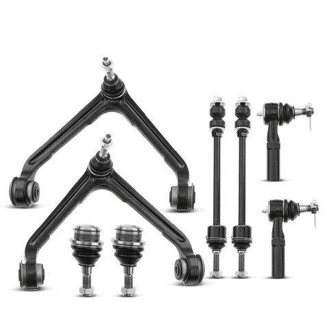 8x Front Control Arm Ball Joint Sway Bar Link Tie Rod End for Dodge Ram 1500 4WD