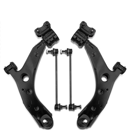 4Pcs Front Control Arm w/ Ball Joint Sway Bar Link for Mazda 3 2007-2009 L4 2.3L