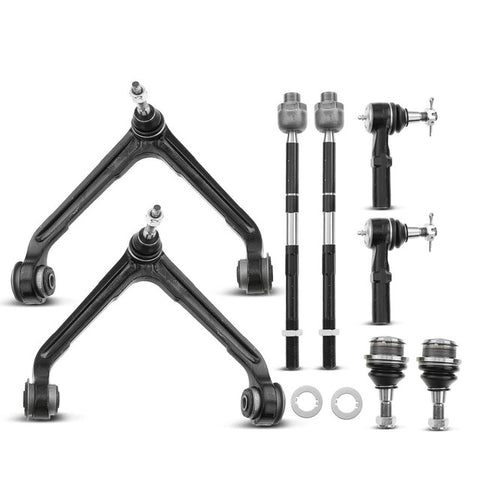 8x Front Upper Control Arm w/Ball Joint Tie Rod End for Dodge Ram 1500 2002-2005