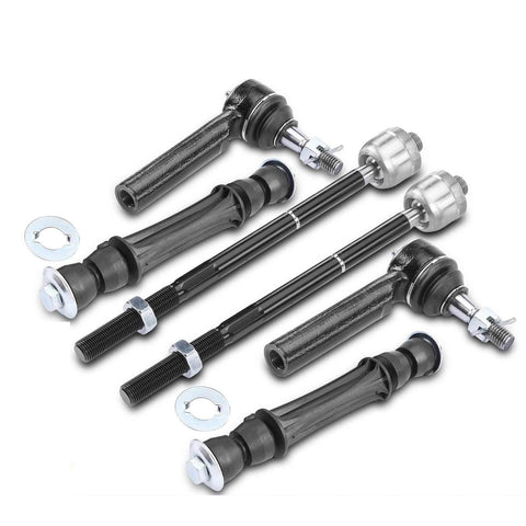6pcs Front Sway Bar Link & Tie Rod End for Chevy Silverado 1500 GMC Sierra 1500