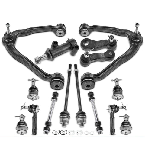 15x Front Upper Control Arm w/ Ball Joints Tie Rod End for Chevy Silverado GMC