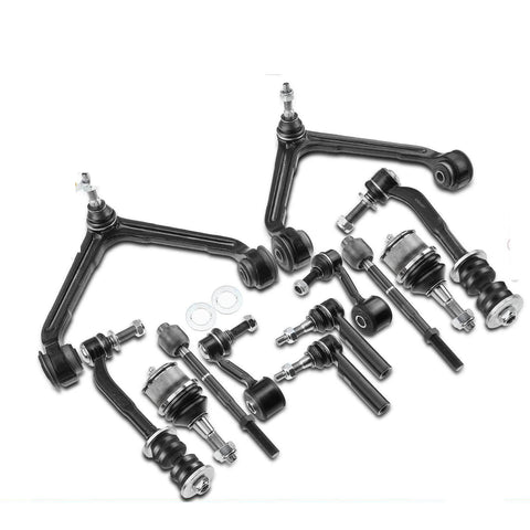 12xFront Upper Control Arm w/Ball Joint Stabilizer Bar Link for Chrysler Durango