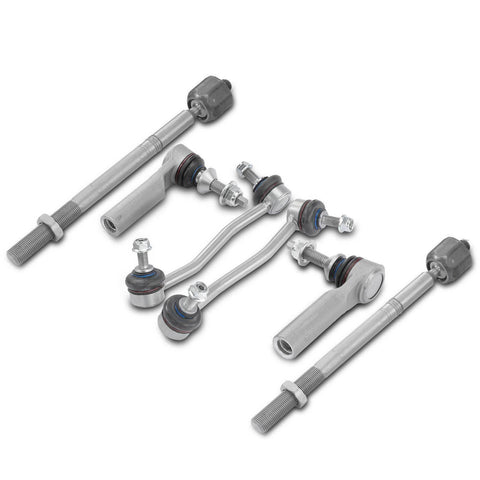 6Pcs Front LH & RH Stabilizer Sway Bar Link & Tie Rod End for Tesla S 12-16 RWD