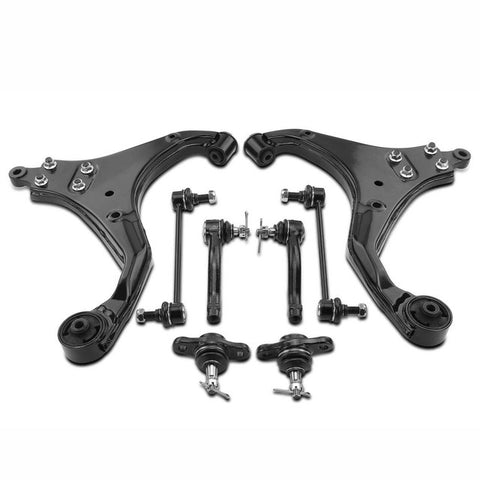 8Pcs Front Control Arm Sway Bar Link Tie Rod End for Kia Sportage Hyundai Tucson