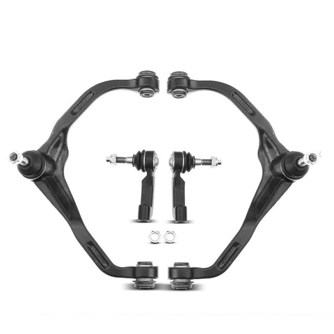 4x Front Upper Control Arm w/ Ball Joint Outer Tie Rod End for Dodge Nitro Jeep
