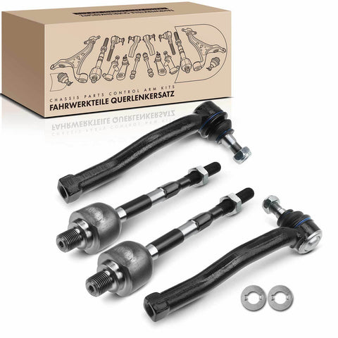 4Pcs Outer & Inner Tie Rod End for Chevrolet Aveo 04-11 Pontiac G3 Suzuki Swift+