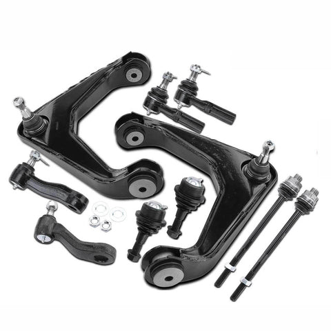 10x Front Control Arm w/ Ball Joint Tie Rod End for Chevy Silverado 1500 HD GMC
