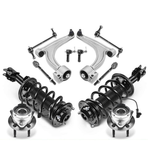 12x Front Strut Hub Bearing Control Arm Sway Bar TieRod for Chevy Malibu Pontiac