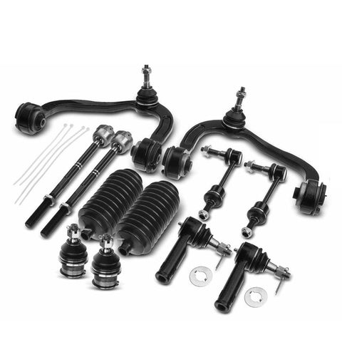 12x Front Control Arm w/ Ball Joint Stabilizer Bar Link Kit for Ford F-150 04-05