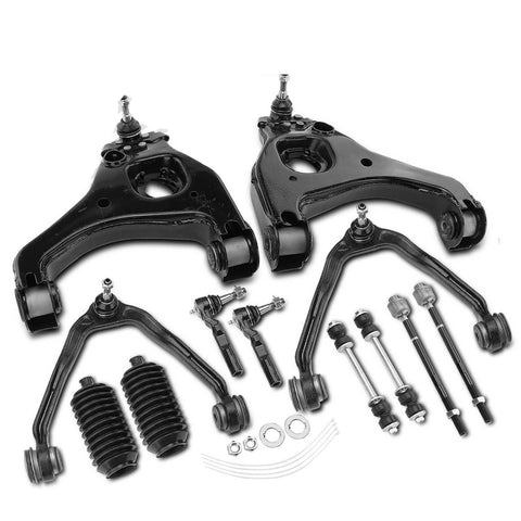 12pcs Front Control Arm & Stabilizer Bar Link & Tie Rod End for Chevrolet GMC