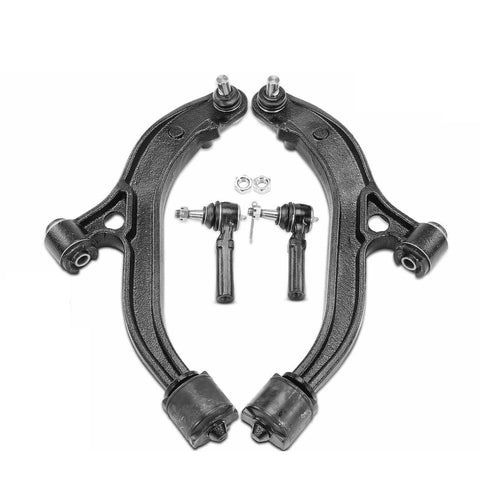 4x Front Control Arm Ball Joint w/ Ball Joint Tie Rod End for Chrysler Dodge