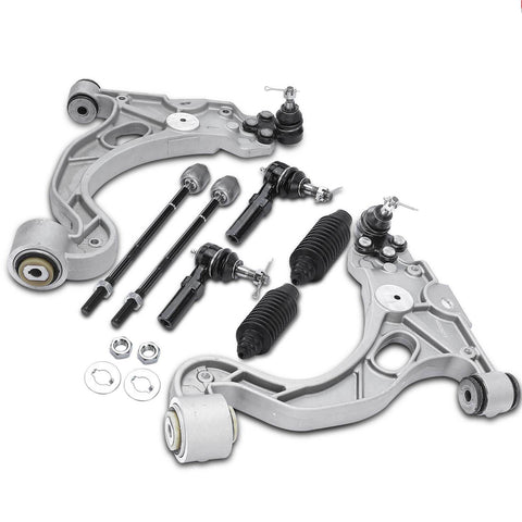 8x Front Lower Control Arm w/ Ball Joint Tie Rod End for Buick LeSabre Cadillac