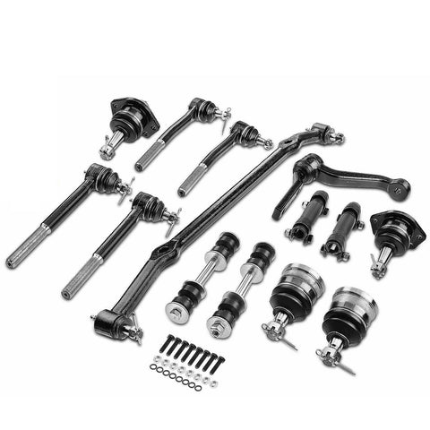 14pcs Front Ball Joints Tie Rod Ends Sway Bar Link Idler Arm Kit for Buick Chevy