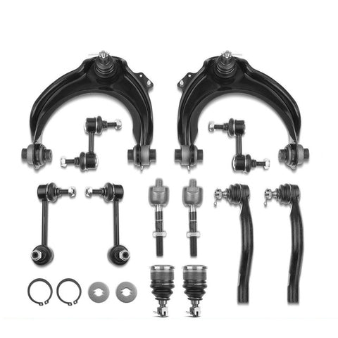 12x Front Control Arm w/ Ball Joint Stabilizer Bar Link Tie Rod End for Honda