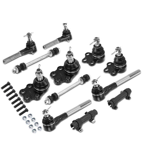 12x Stabilizer Bar Link & Tie Rod End w/ Ball Joint for Dodge Ram 1500 2000-2001