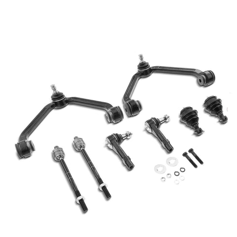 8x New Front Upper Control Arm w/ Ball Joint Tie Rod End for Ford Explorer Mazda