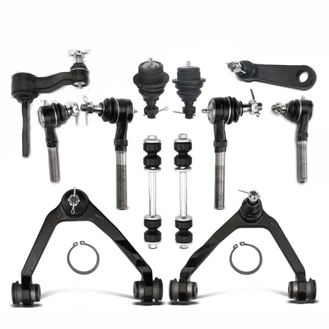 12x Front Control Arm & Sway Bar Link & Tie Rod End &Ball Joint for Ford Lincoln