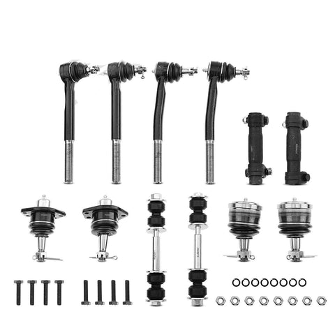 12pcs Front Stabilizer Bar Link w/ Ball Joint Tie Rod End for Buick Cadillac RWD