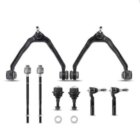 8Pcs Front Upper Control Arm Ball Joint Tie Rod End for Chevy Express GMC Savana