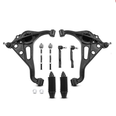 8x Front Lower Control Arm w/ Ball Joint Tie Rod End for Chevy Tracker Suzuki