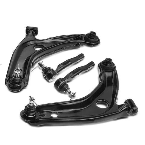 4Pcs Front Control Arm w/ Ball Joint Tie Rod End for Toyota Yaris 06-14 Prius C