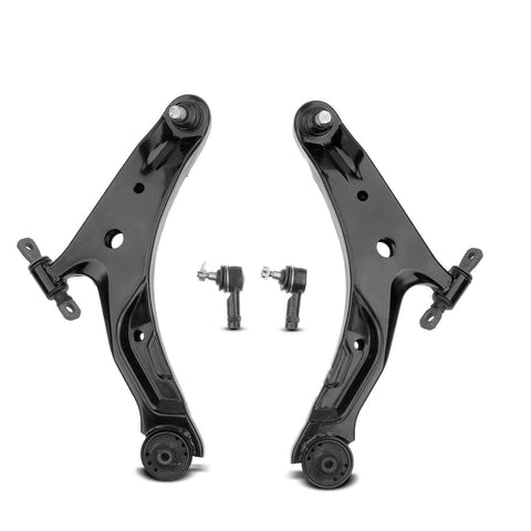 4x Front Control Arm w/ Ball Joint & Tie Rod End for Hyundai Santa Fe 2001-2006
