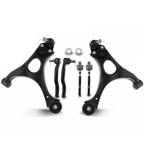 6x Front Control Arm w/ Ball Joint Tie Rod End for Honda Civic 2006-2011 L4 1.8L
