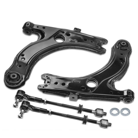 4pcs Front Control Arm & Tie Rod End for Volkswagen Beetle 1998-2010 Golf Jetta