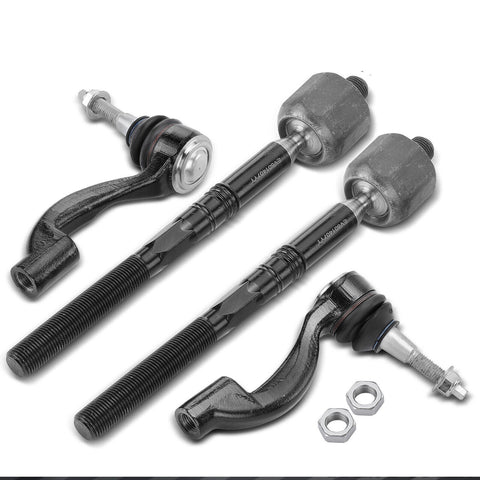 Autoparts_Premium 4x Inner & Outer Steering Tie Rod End for Cadillac CTS 14-19