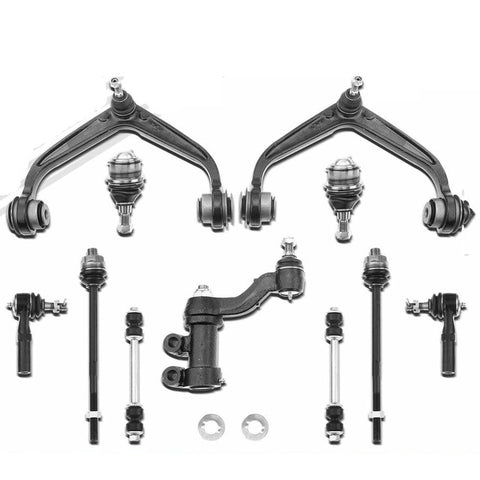 11x Front Control Arm w/ Ball Joint Sway Bar Link Tie Rod End for Chevrolet GMC