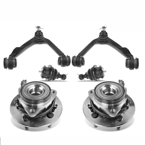 6x Wheel Hub Bearing Control Arm Ball Joint Kit for Ford Expedition Lincoln 4WD
