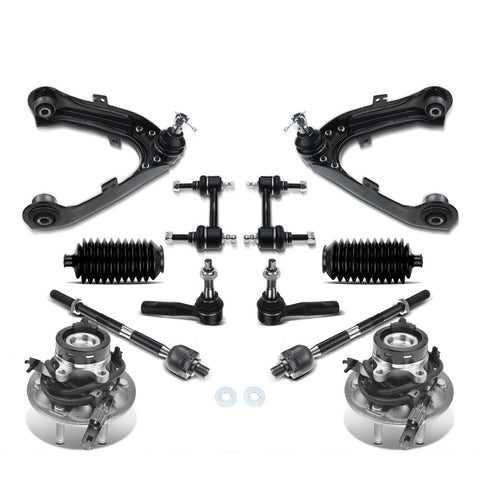 12Pcs Front Wheel Bearing Control Arm Ball Joint Kit for Chevrolet Colorado GMC