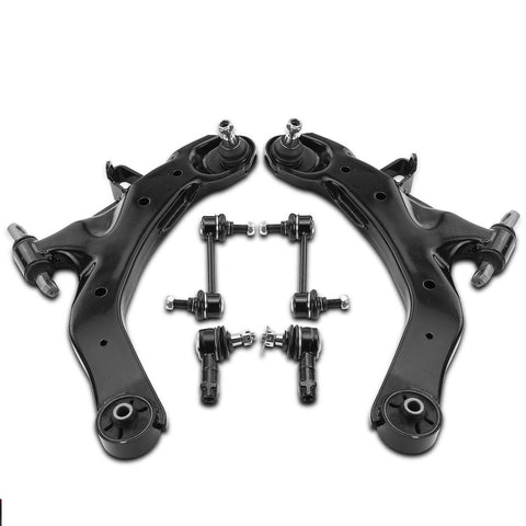 6x Control Arm w/ Ball Joint Sway Bar Link Tie Rod End for Hyundai Elantra 01-06