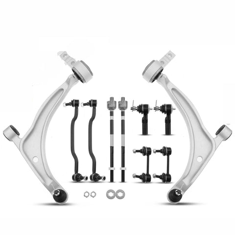 10x Control Arm w/ Ball Joint Stabilizer Bar Link Tie Rod End for Altima Maxima