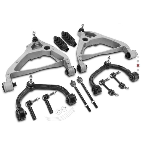 12x Front Control Arm Stabilizer Bar Link Tie Rod End Bellow for Ford Expedition